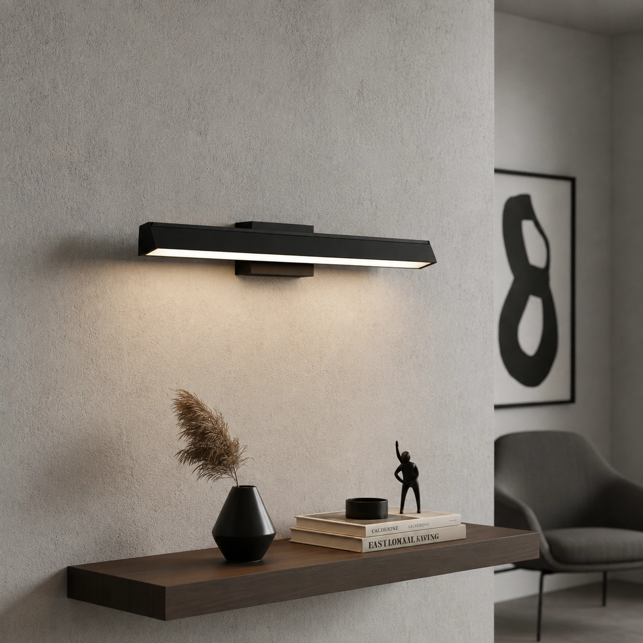Zwarte spiegellamp Rivera design