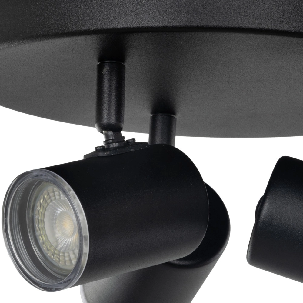 Opbouwspot Consuma 1 3-lichts rond zwart Eglo 9008606355938