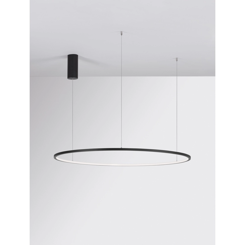 Ronde hanglamp Tarquin zwart Ø 100cm Lyora 5212017438348