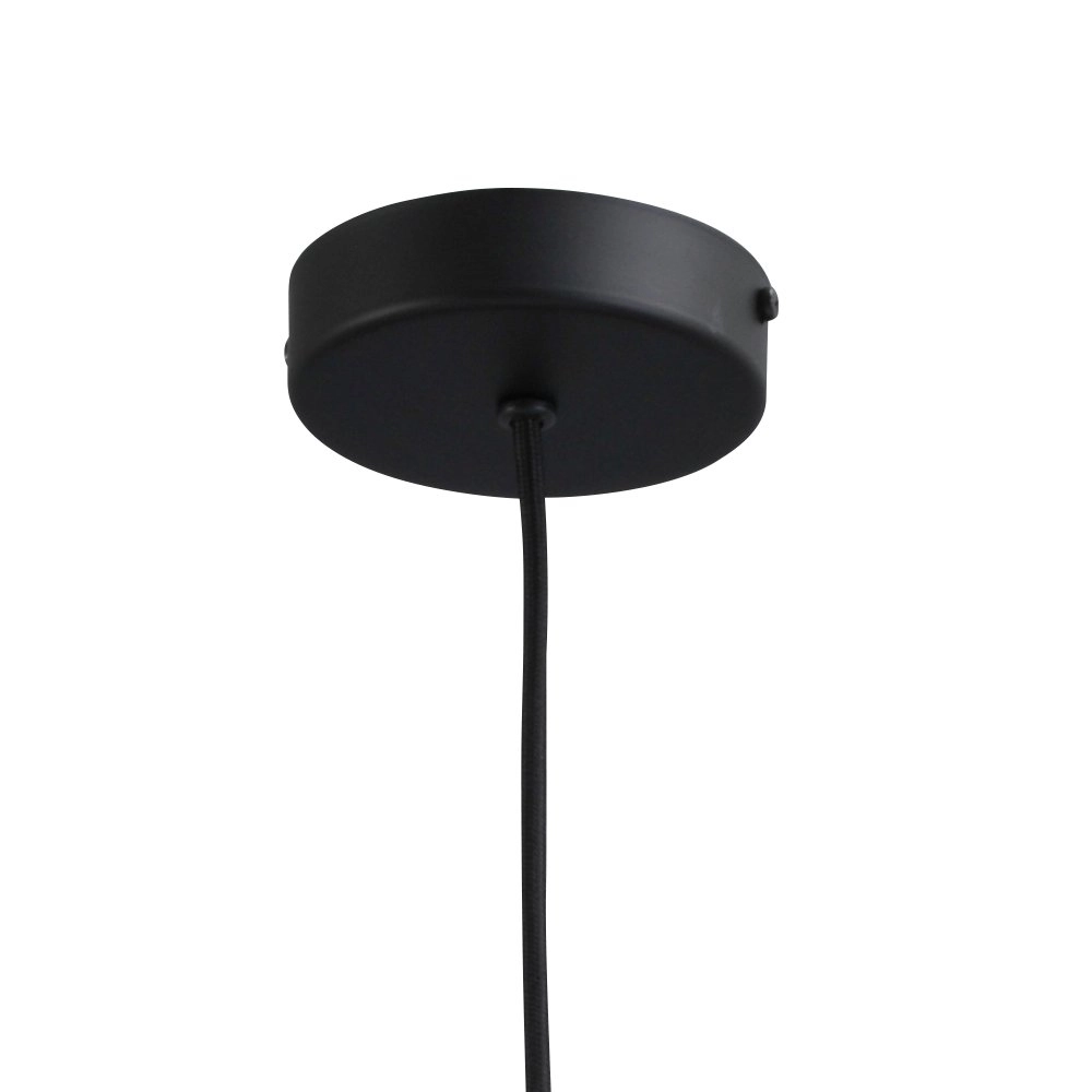 Zwarte pendel hanglamp Bounty goud met rond glas Masterlight 8718121248417