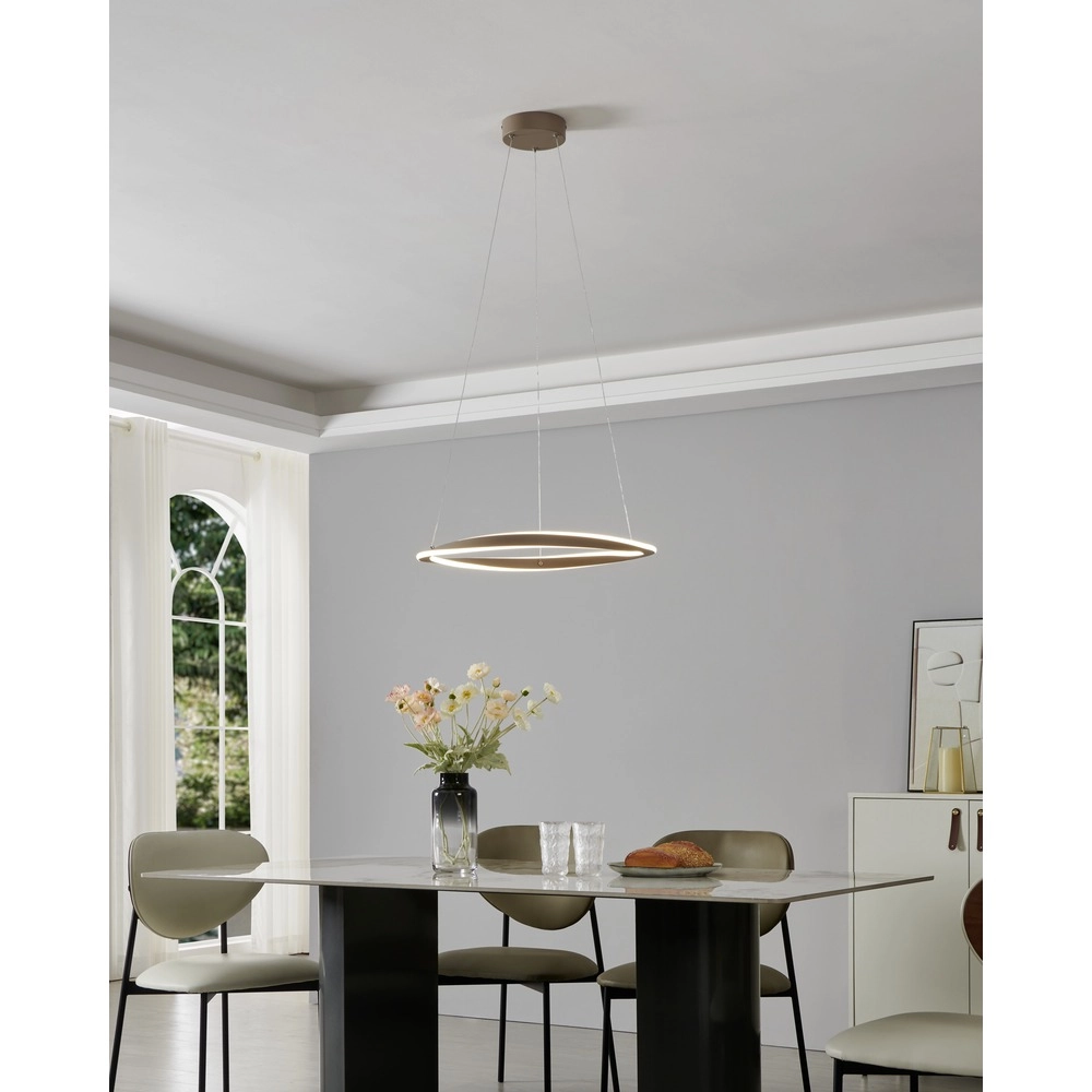 Design hanglamp Camerota zand bruin Ø 57cm Eglo 9008606391332