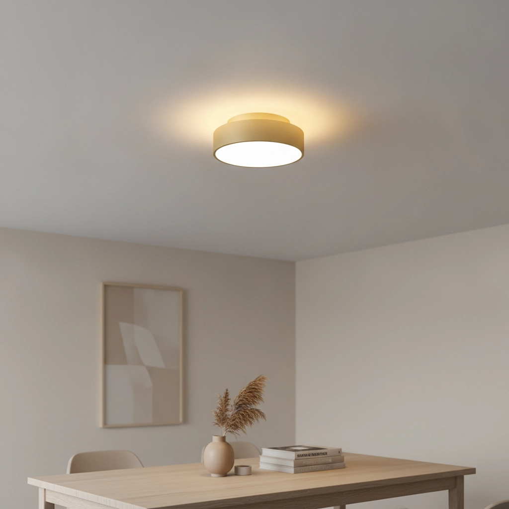Plafondlamp Chicago Ø 15cm warm goud