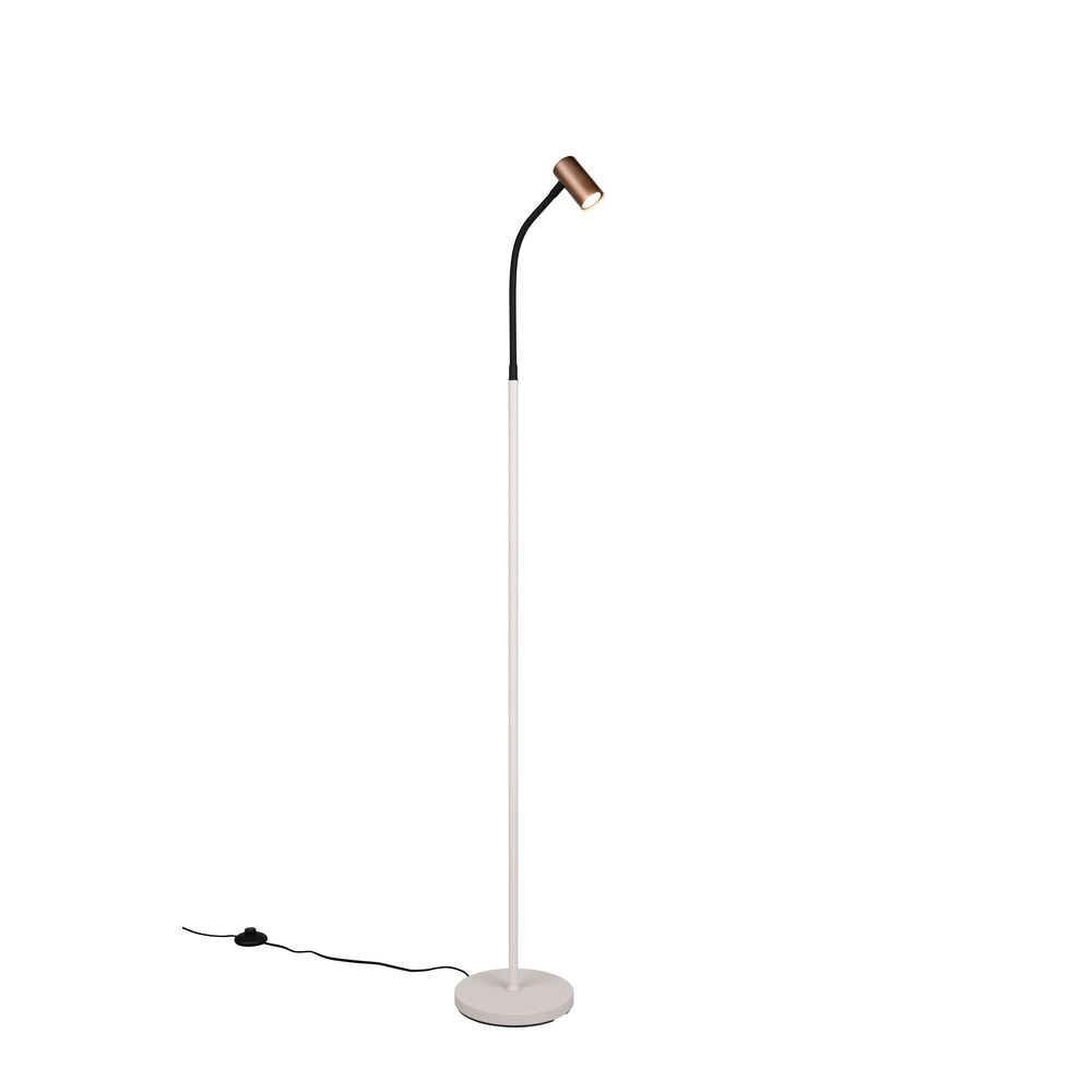 Design vloerlamp Taryn mokka bruin Trio 4017807685770