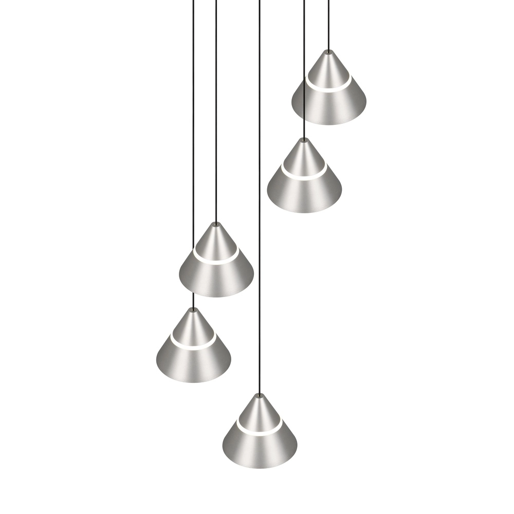 Design hanglamp Romeo 5-lichts nikkel Trio 4017807667820