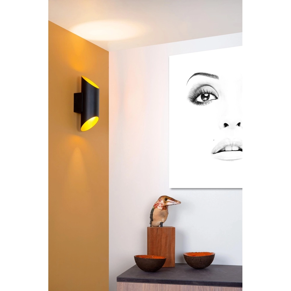 Wandspot Quirijn zwart Lucide 5411212093059