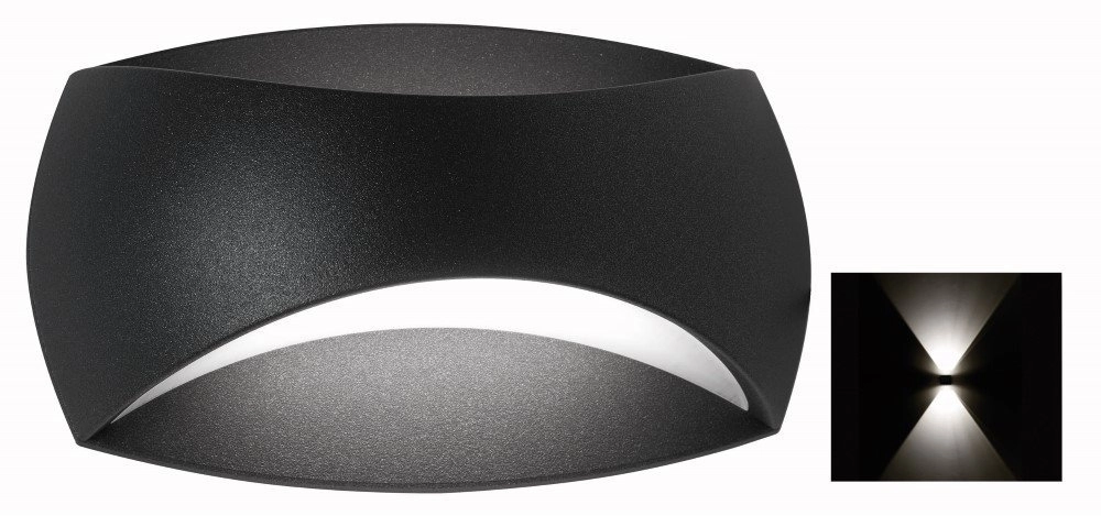 Up- & downlighter Oval 15cm antraciet