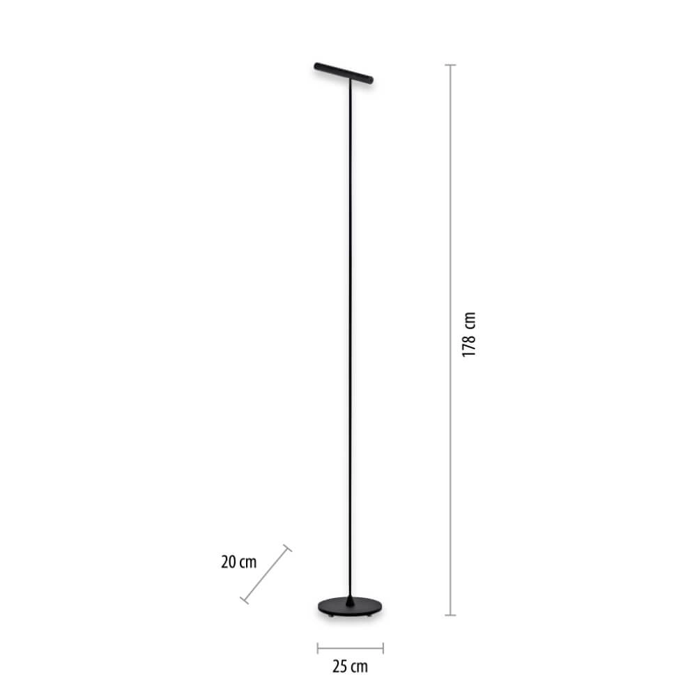 Design vloerlamp Pure Tutua zwart Paul Neuhaus 4012248365519