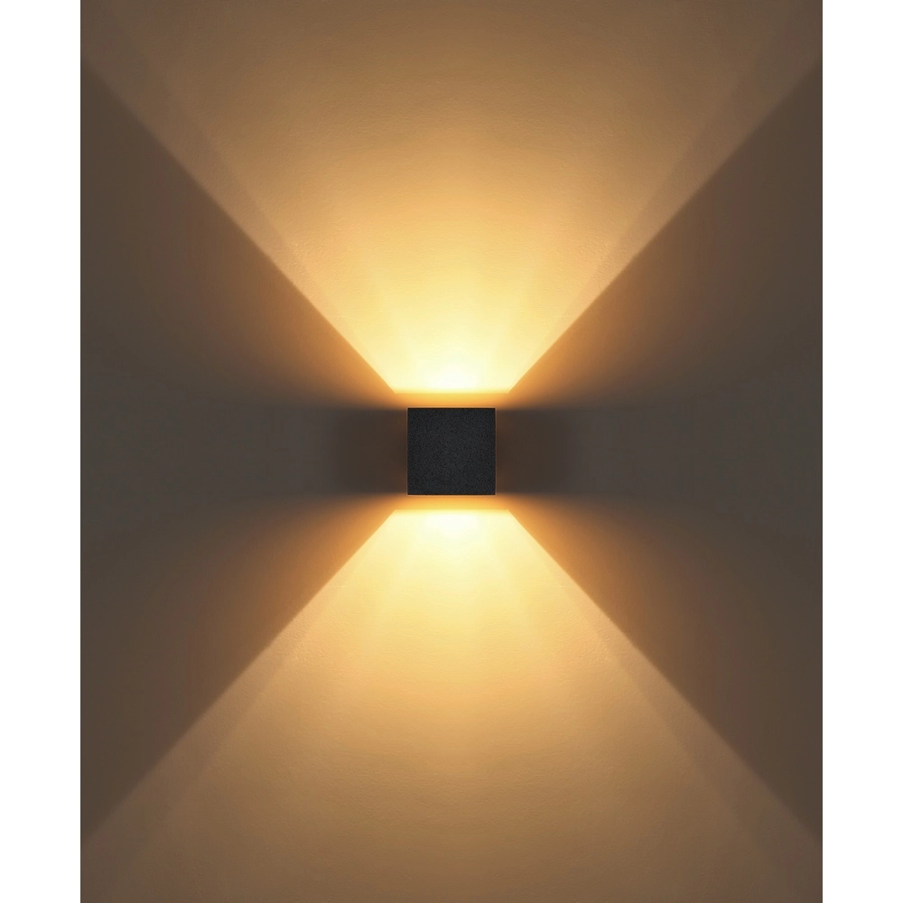 Moderne wandlamp Ferguson vierkant grijs Globo 9007371592913