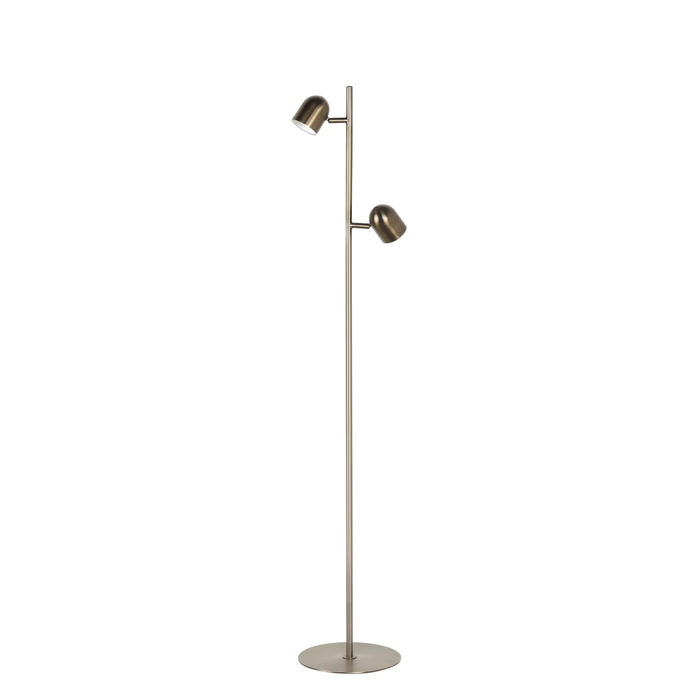 Vloerlamp Ovale koper brons 2-lichts
