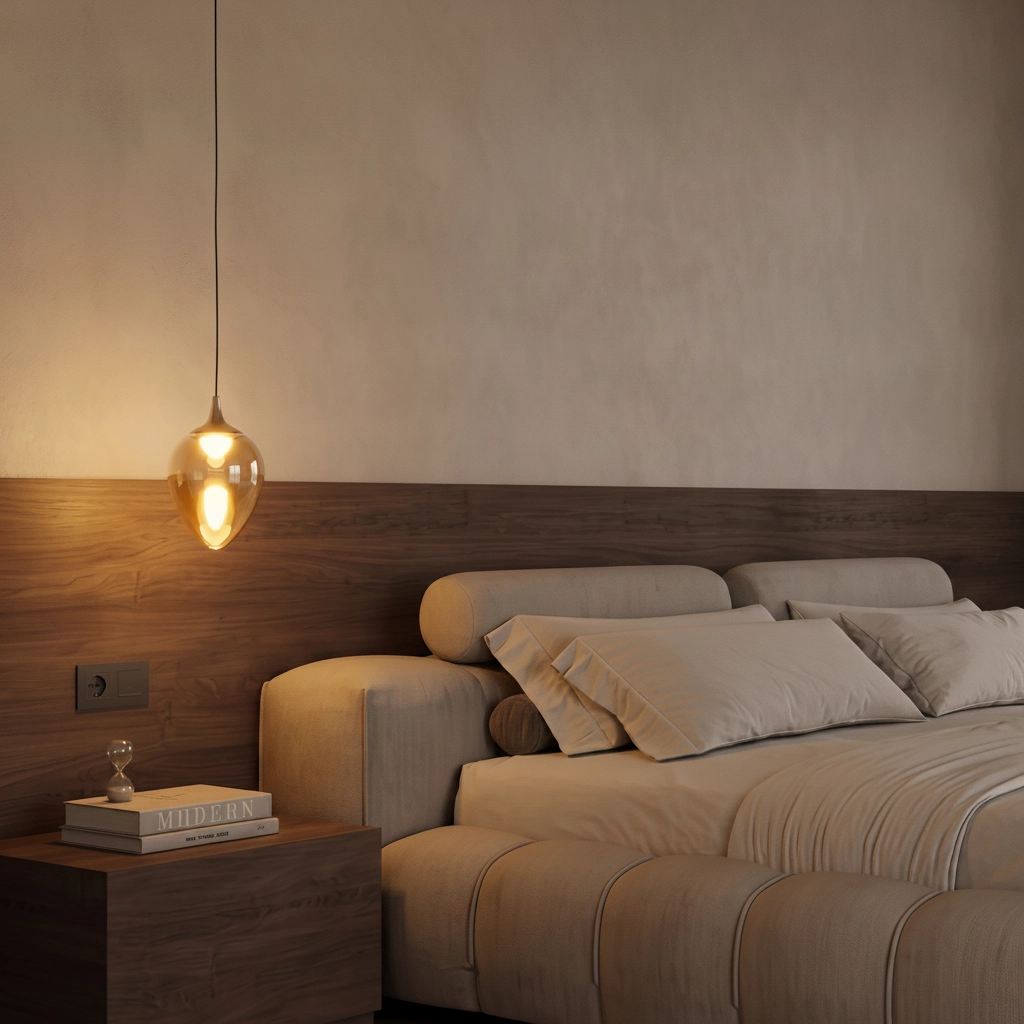 Hanglamp Nali 1-lichts amber glas