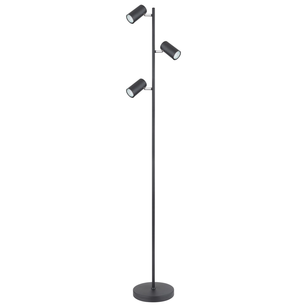 Vloerlamp 3-lichts Robby zwart Globo 9007371419845
