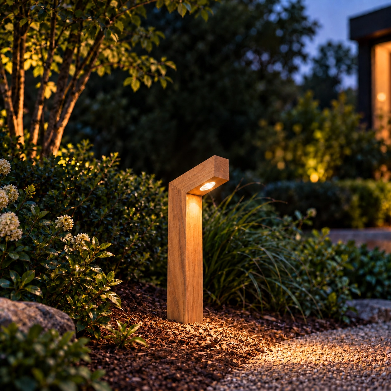 Houten padverlichting Punto Cumara - 50cm - 2700K