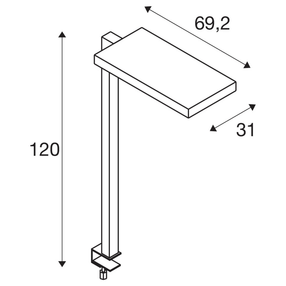 Led bureaulamp Worklight 120cm zwart SLV 4024163254618