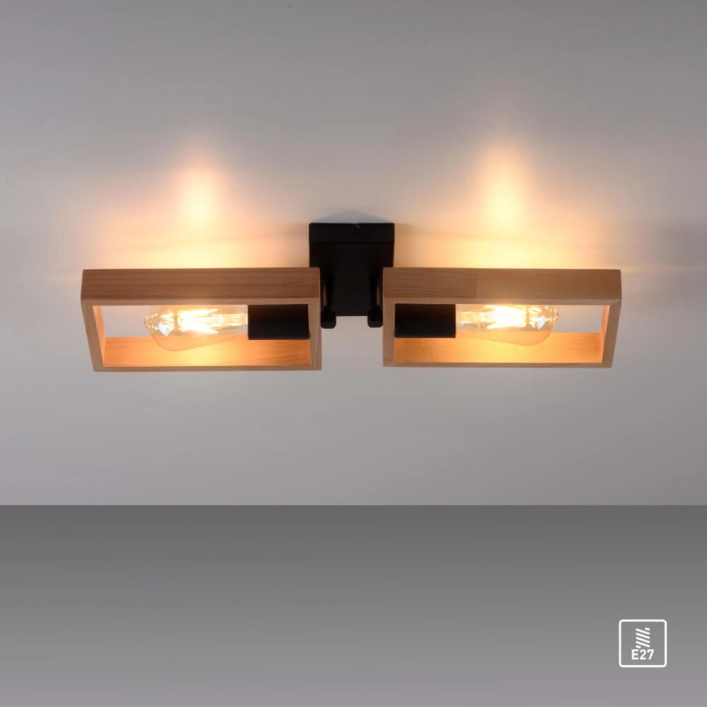 Landelijke plafondlamp Franky 2-lichts Just Light 4043689983116