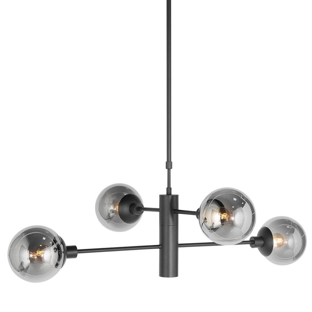 Design hanglamp Constellation zwart met smoke glas Steinhauer 8712746173031