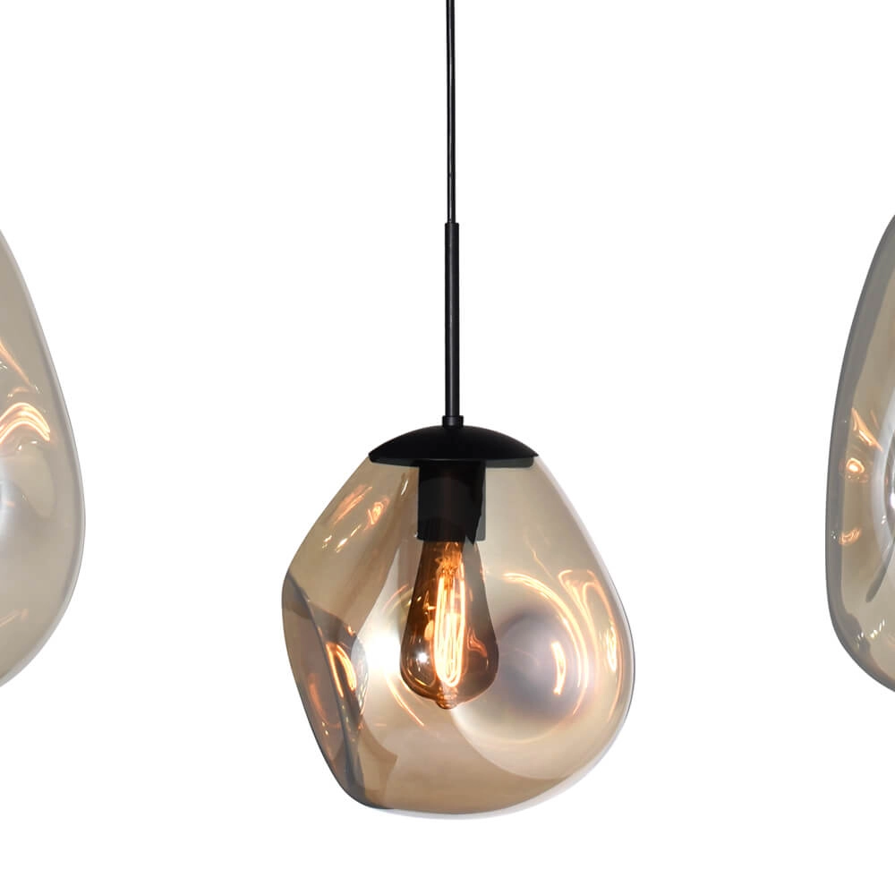 Hanglamp Lava 4x goud glas Masterlight 8718121286143