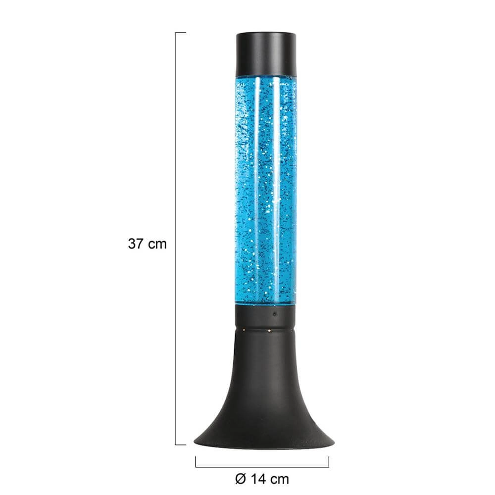 Lavalamp Volcan zwart met blauw Steinhauer 8712746177671