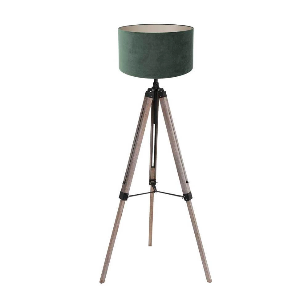 Tripod vloerlamp Triek met groene kap
