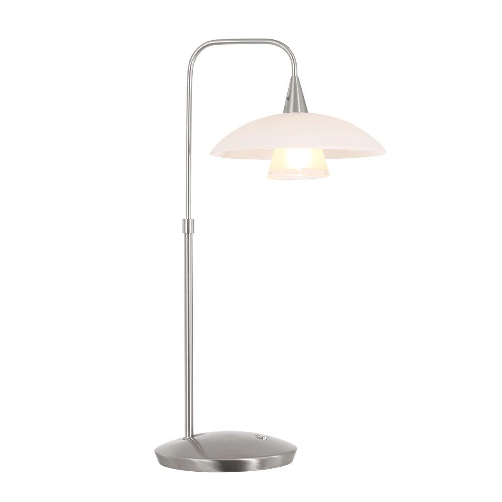 Moderne tafellamp Tallerken metaalgrijs Steinhauer 8712746132021