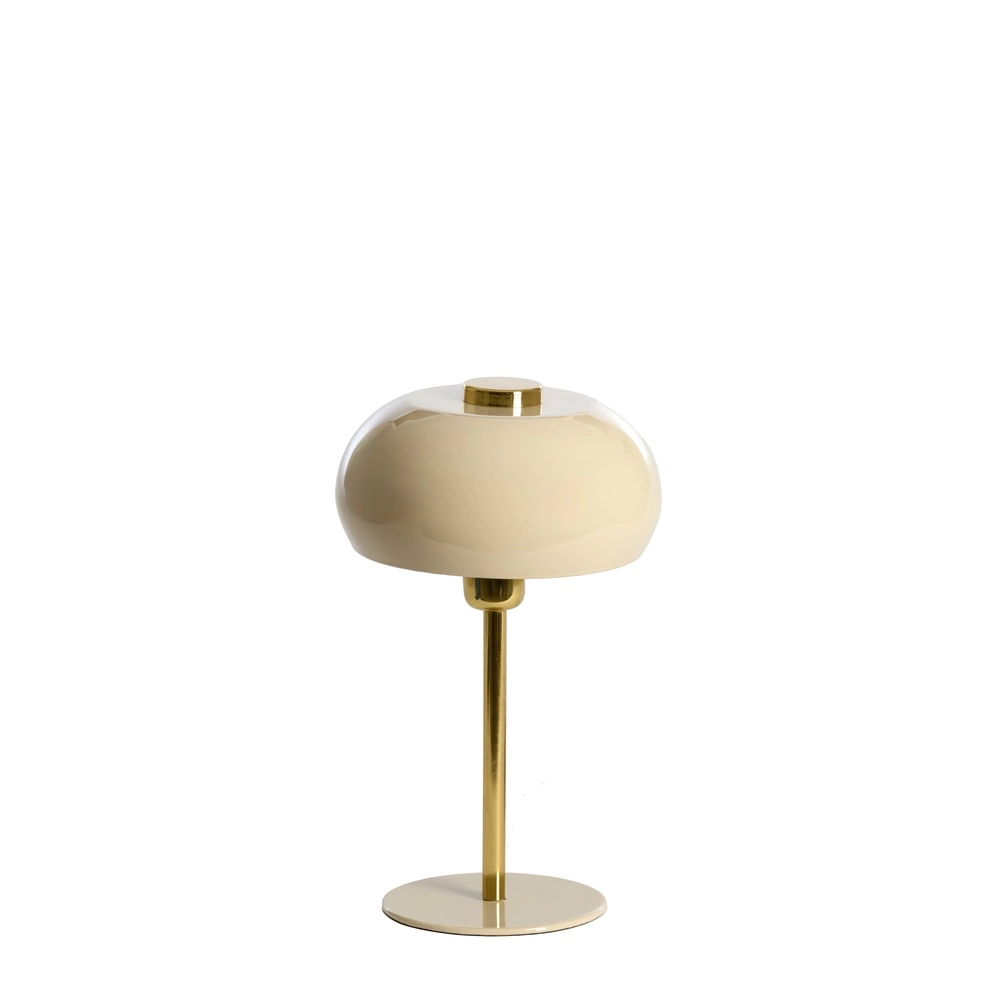 Tafellamp Surin Ø 22cm - glans grijs met goud