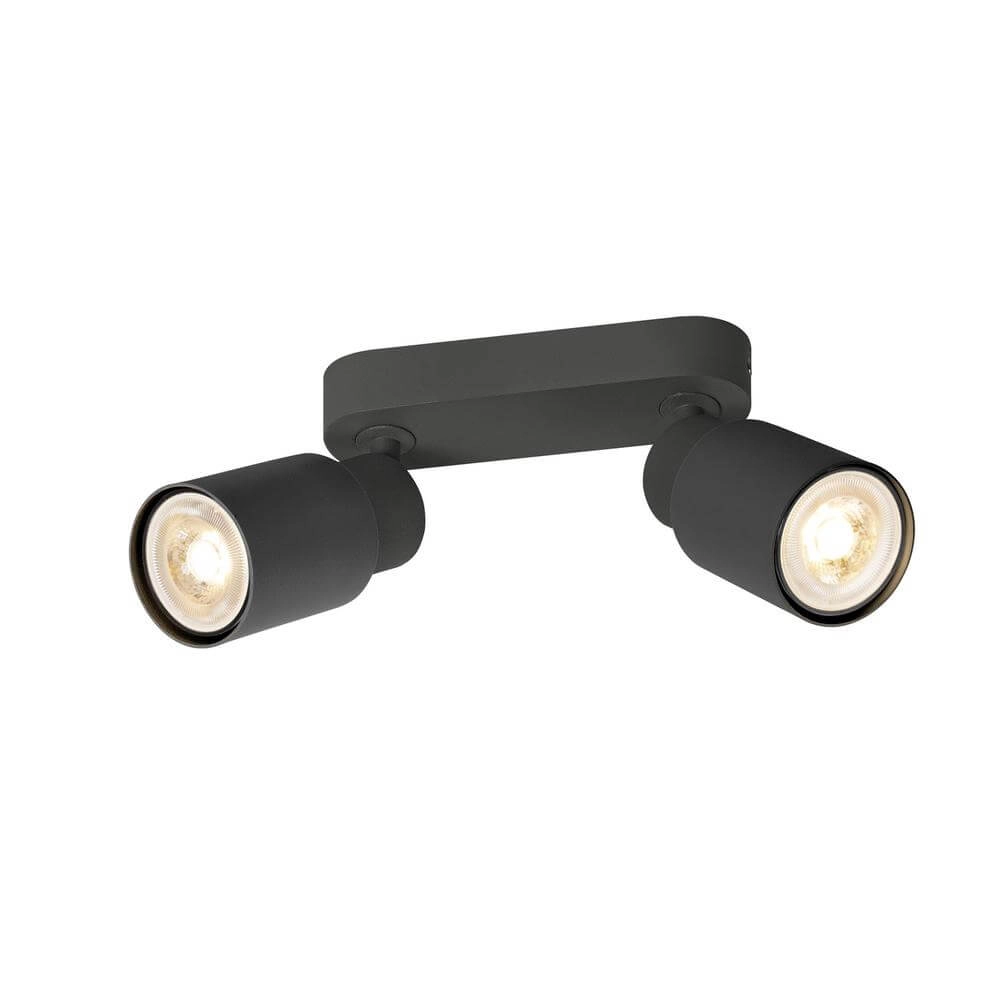 Dubbele spot Puri 2.0 Tube zwart