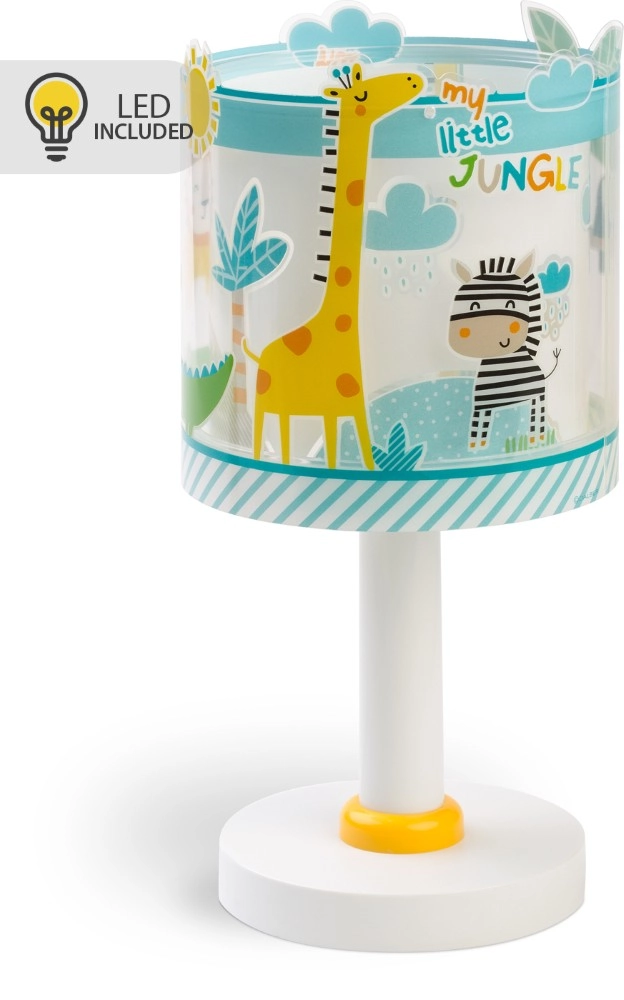 Tafellampje Little Jungle blauw glow in the dark Dalber 8420406001807