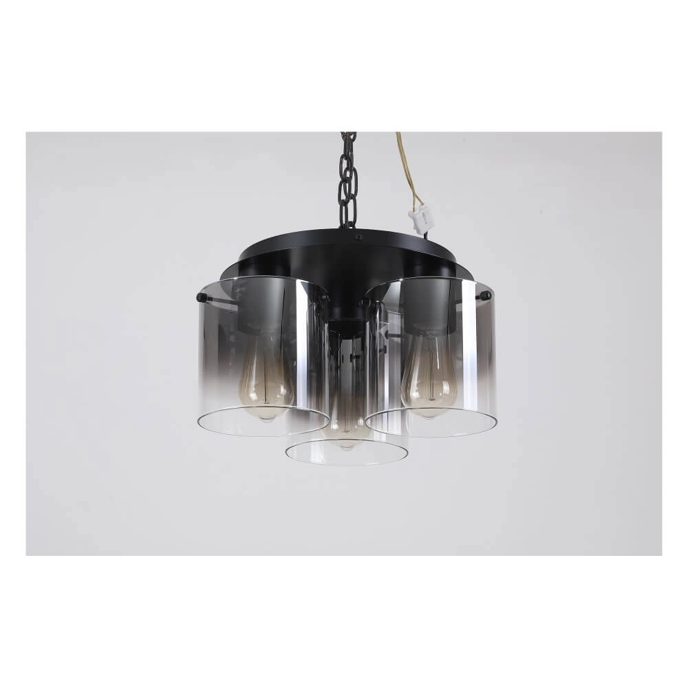 Zwarte plafondlamp Sweden 3-lichts Searchlight 5053423271651