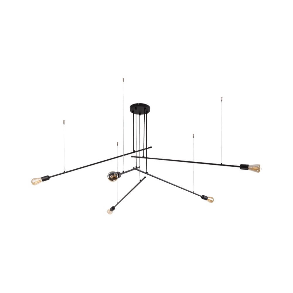 XXL hanglamp Pile 5-lichts zwart