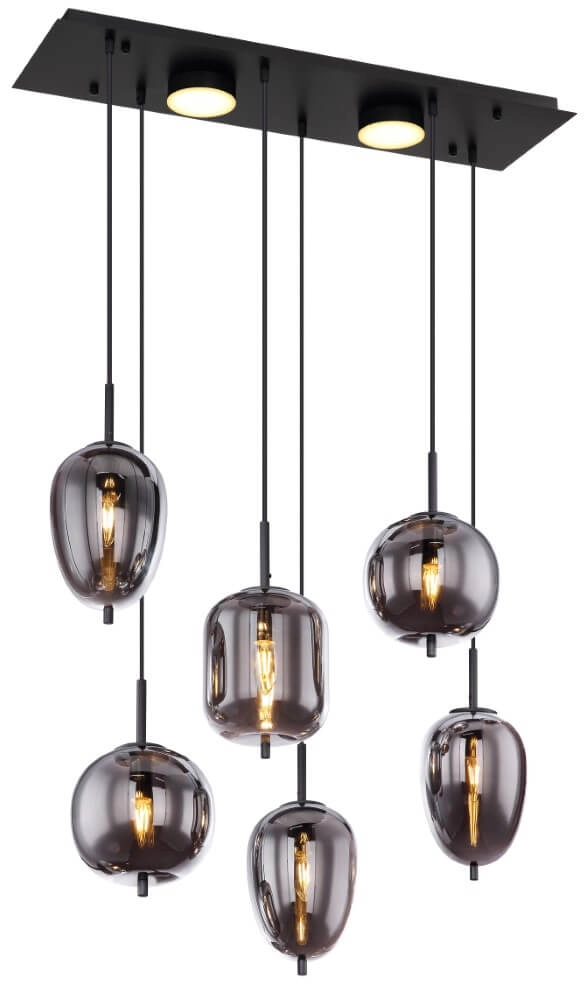 Design hanglamp Blacky 5-lichts