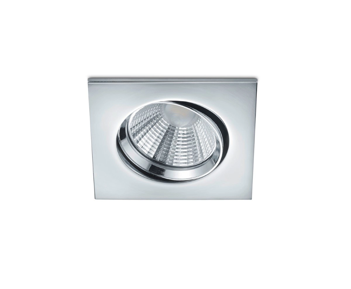 LED inbouwspot Pamir Square 5,5w - 3000K - 8,5cm chroom