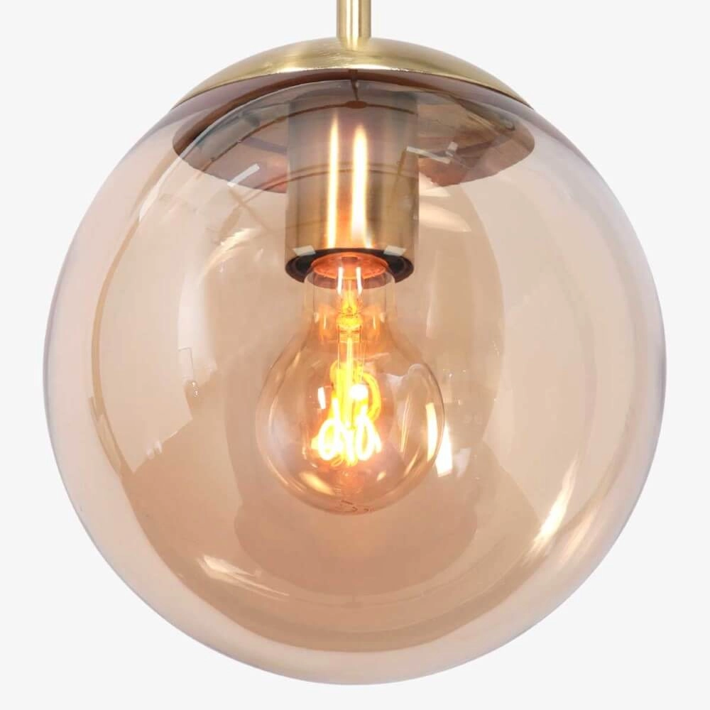 Gouden glazen hanglamp Bolique Ø 30cm Steinhauer 8712746166392