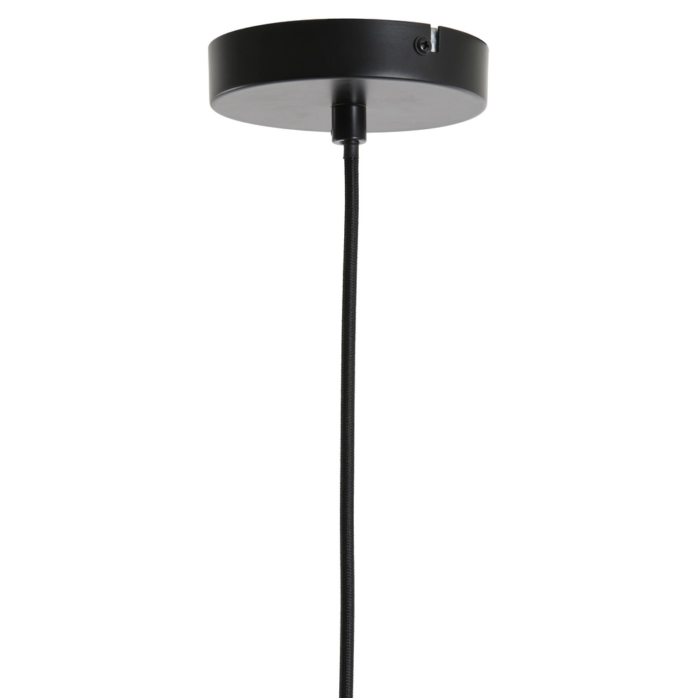 Glazen hanglamp Lekar 1x E27 - messing en smoke glas Light & Living 8717807601447