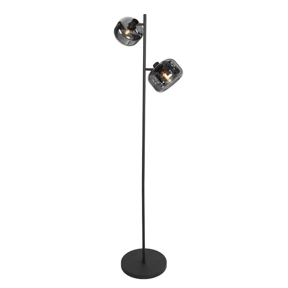 Zwarte vloerlamp Tenebris 2-lichts Steinhauer 8712746178159
