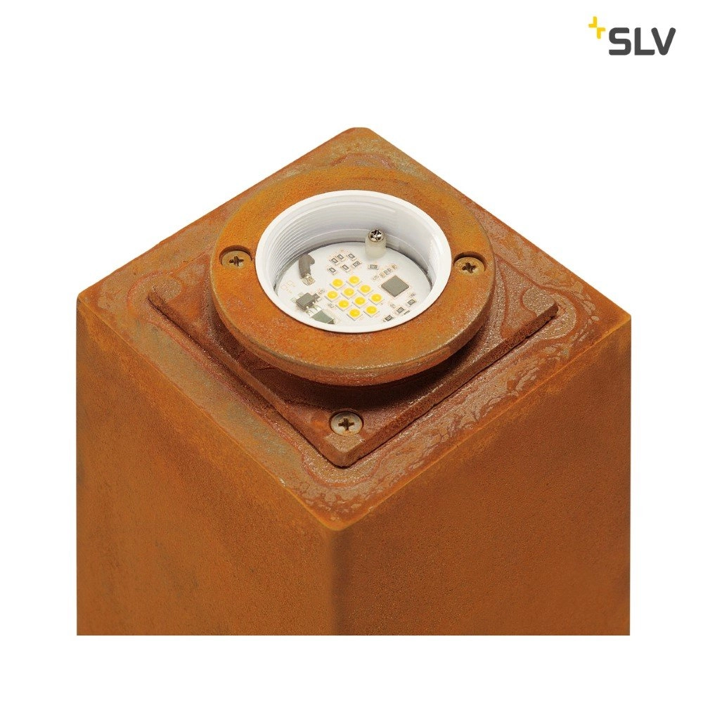 Led terraslamp Rusty 70cm vierkant roestbruin SLV 4024163157506