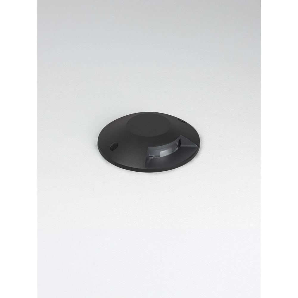 Platte opbouw grondspot Grado zwart - 6W Lyora 5212017497895