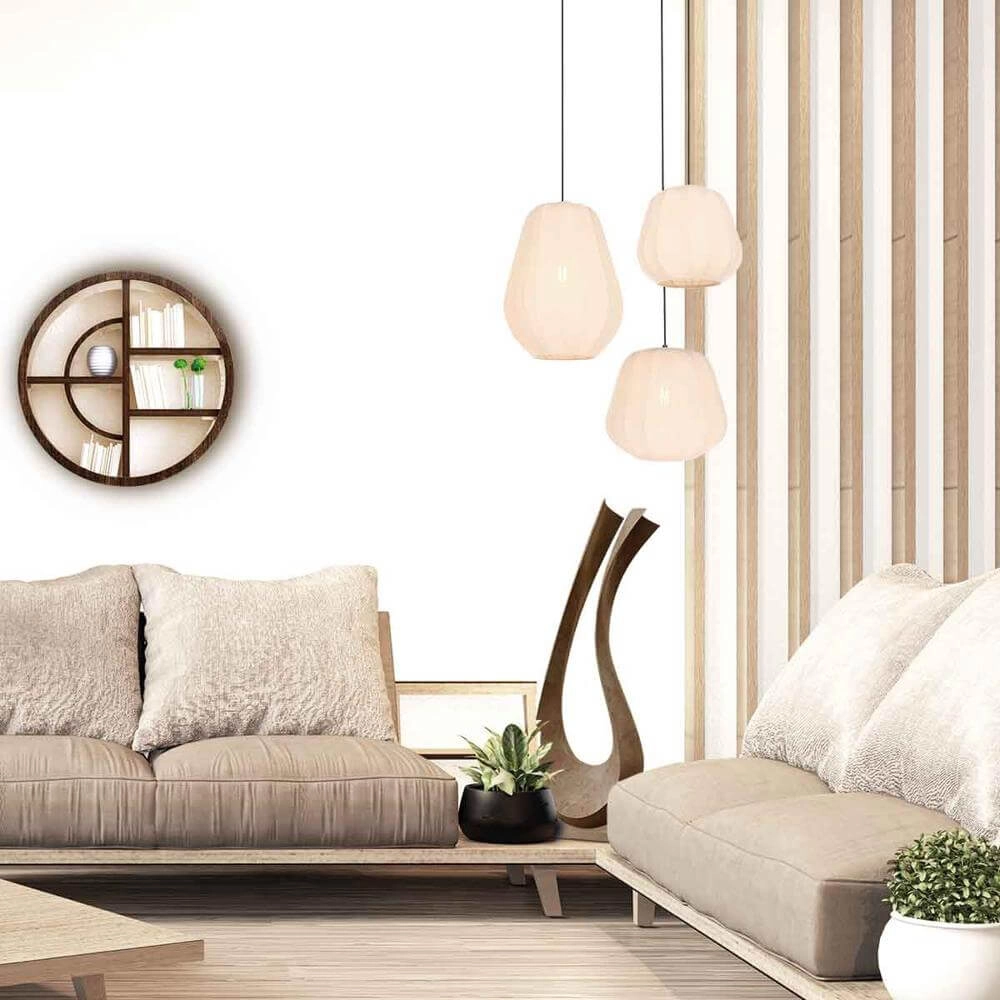 Hanglamp Sable crème Ø 27cm Steinhauer 8712746176438