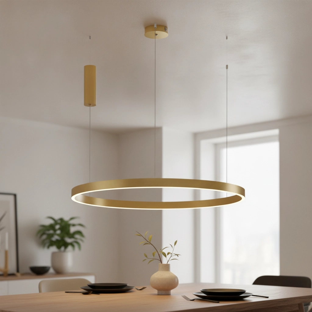 Gouden hanglamp Elowen design Ø 98cm
