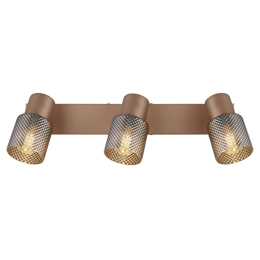Plafondlamp Satella 3-lichts koffie bruin Globo 9007371462575