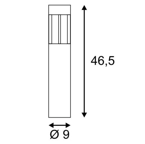 Led tuinlamp Slots 45 46cm antraciet SLV 4024163150859