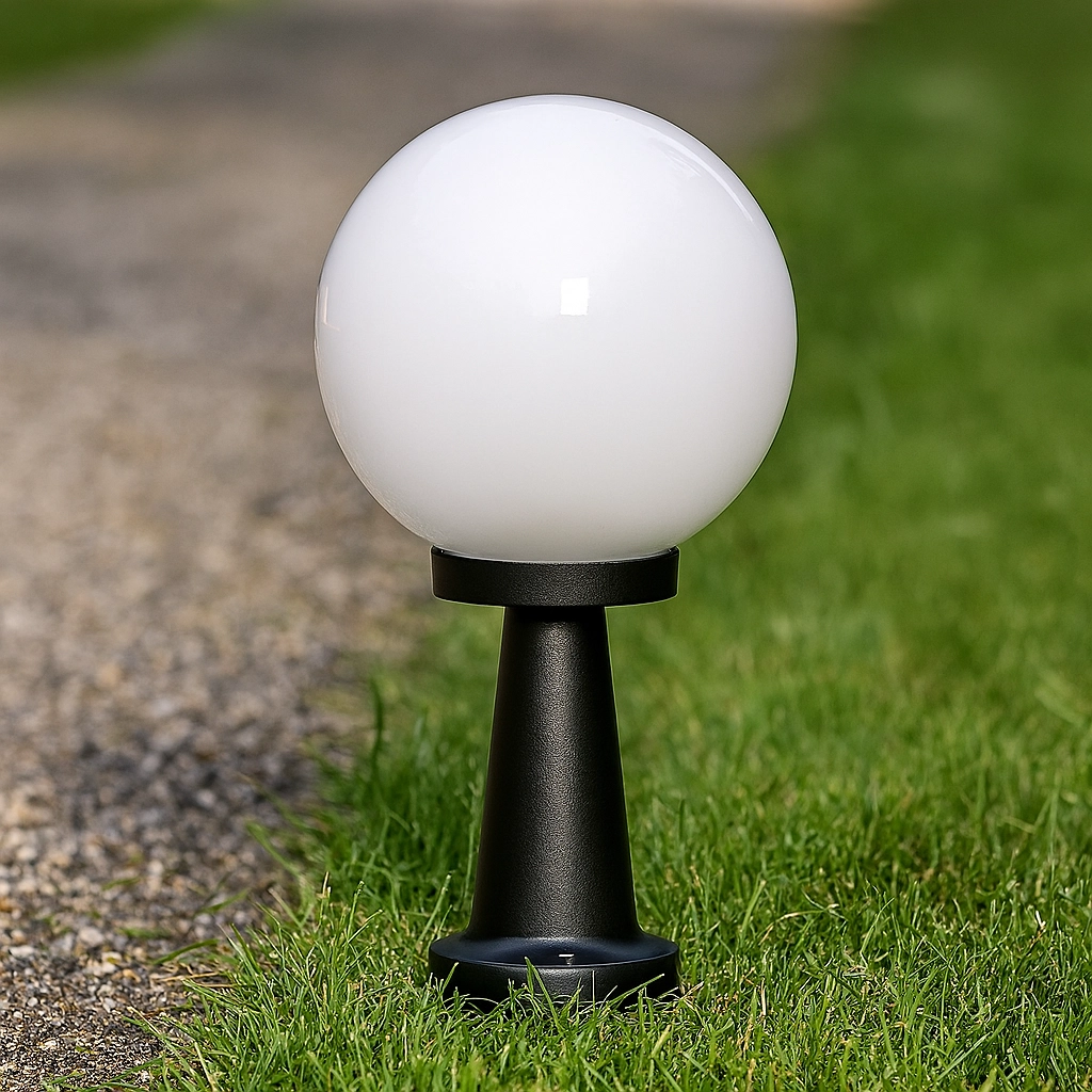 Bol lamp Bolano 48cm. sokkel opaal