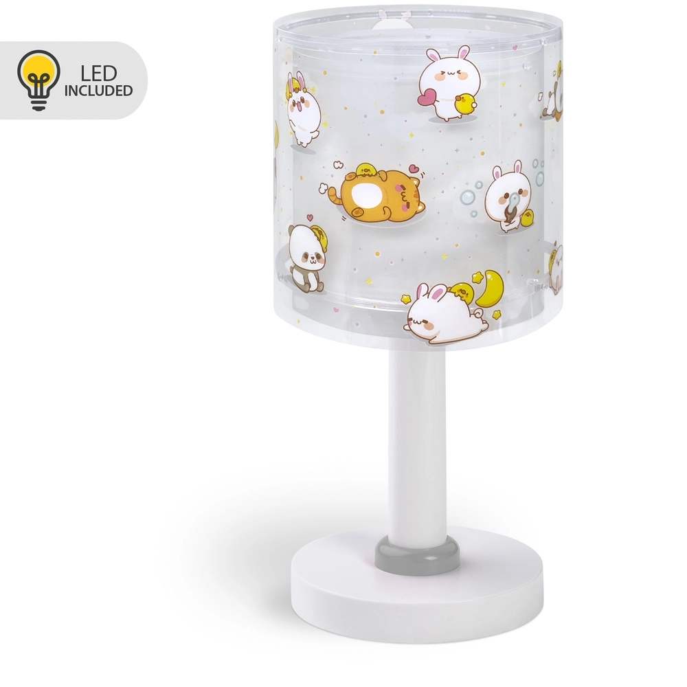 Kinder tafellampje Kawaii Friends grijs glow in the dark Dalber 8420406417615