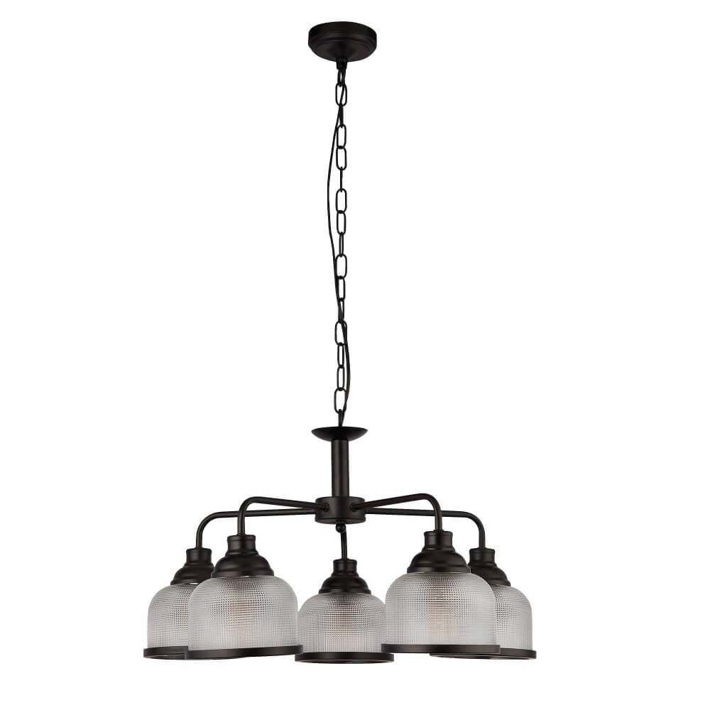 5-lichts hanglamp Highworth zwart