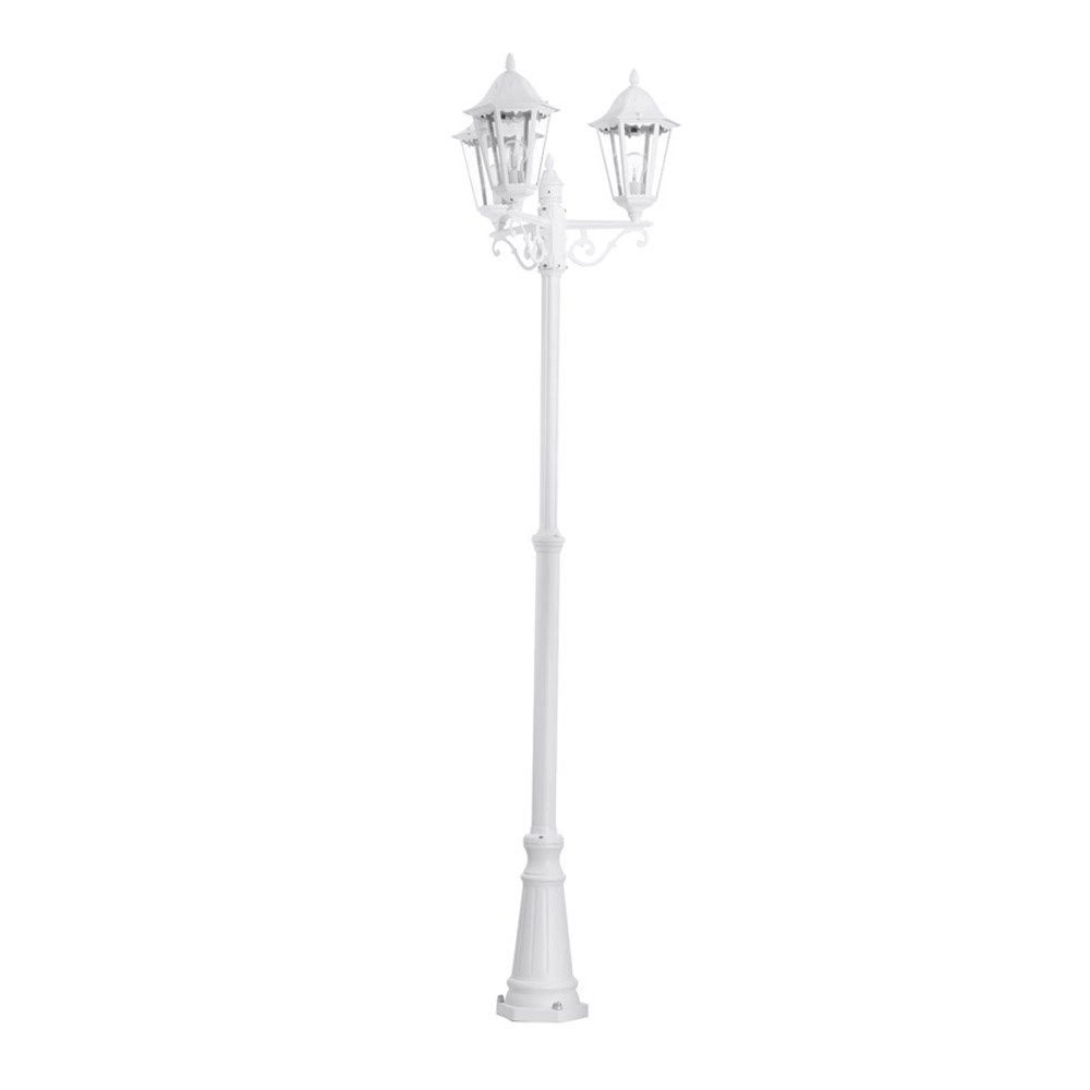 Staande tuinlamp Navedo 3-lichts wit