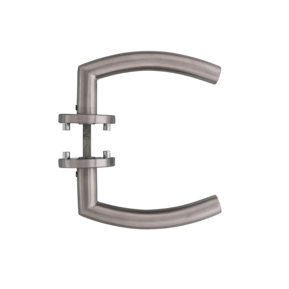 Deurklink Rond 90 op rozet RVS Intersteel 8714186130070