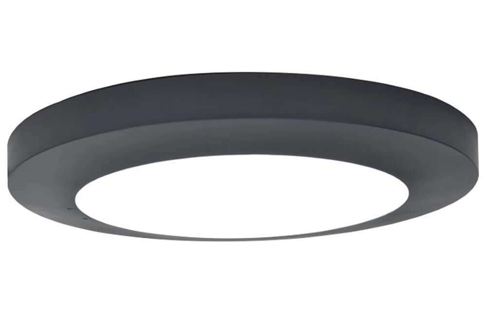 Ronde plafondlamp Kayah zwart