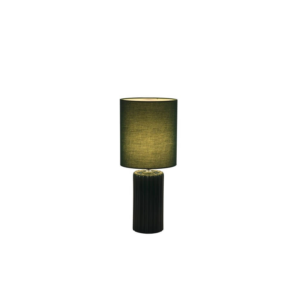 Groene tafellamp Groove keramisch