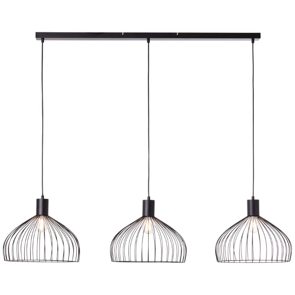 Hanglamp Blacky 3-lichts zwart