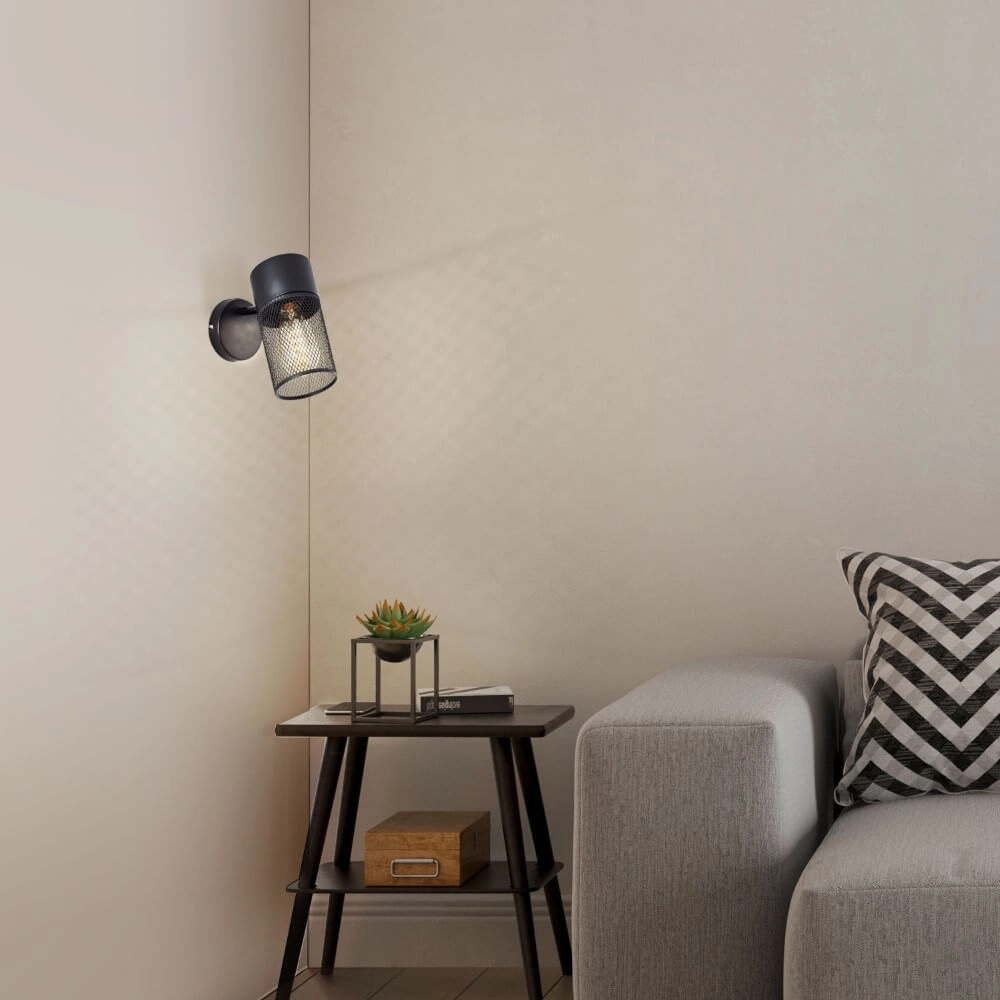Zwart wandlampje Kamolo Brilliant 4004353409394