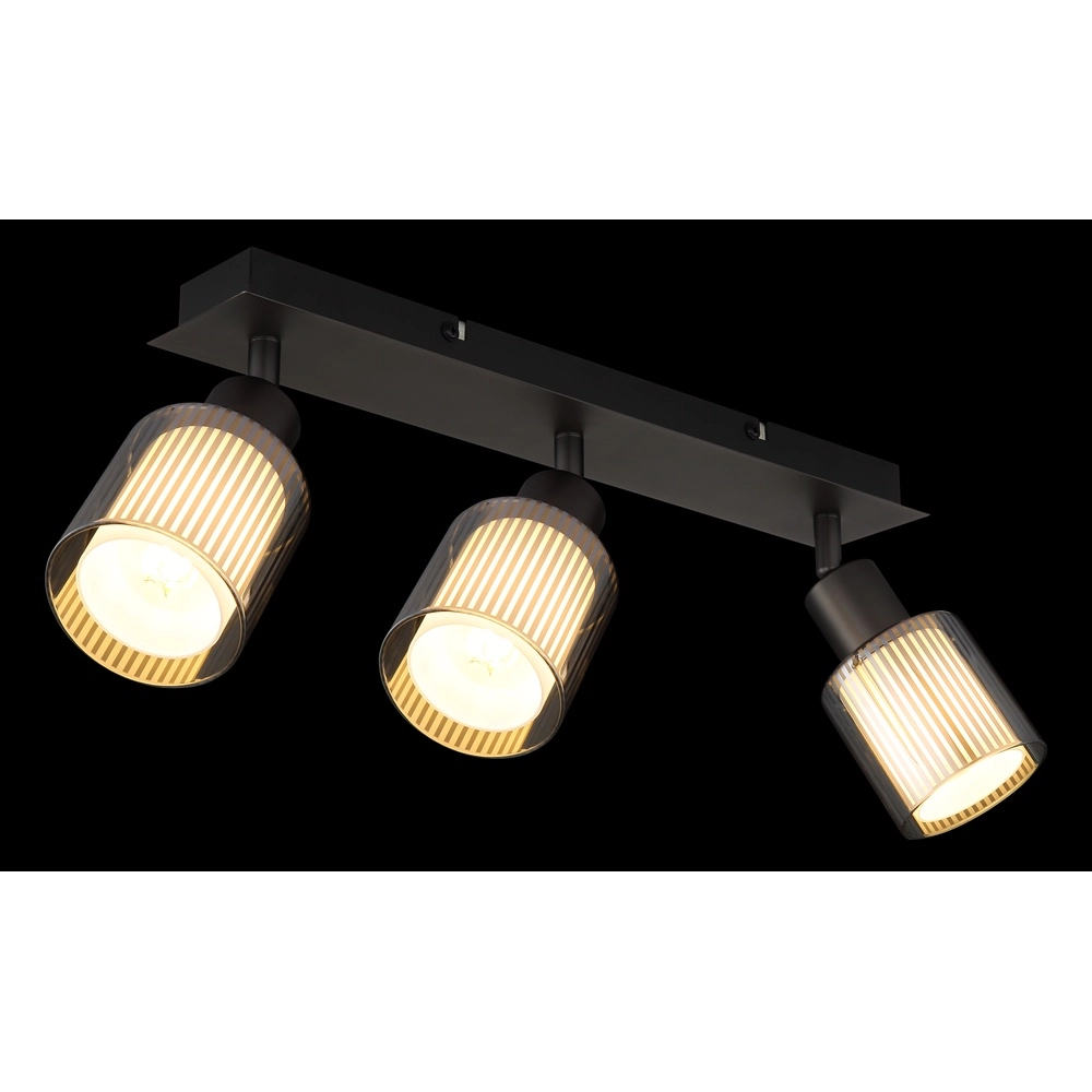 Design plafondlamp Villegas 3-lichts gunmetal Globo 9007371575947