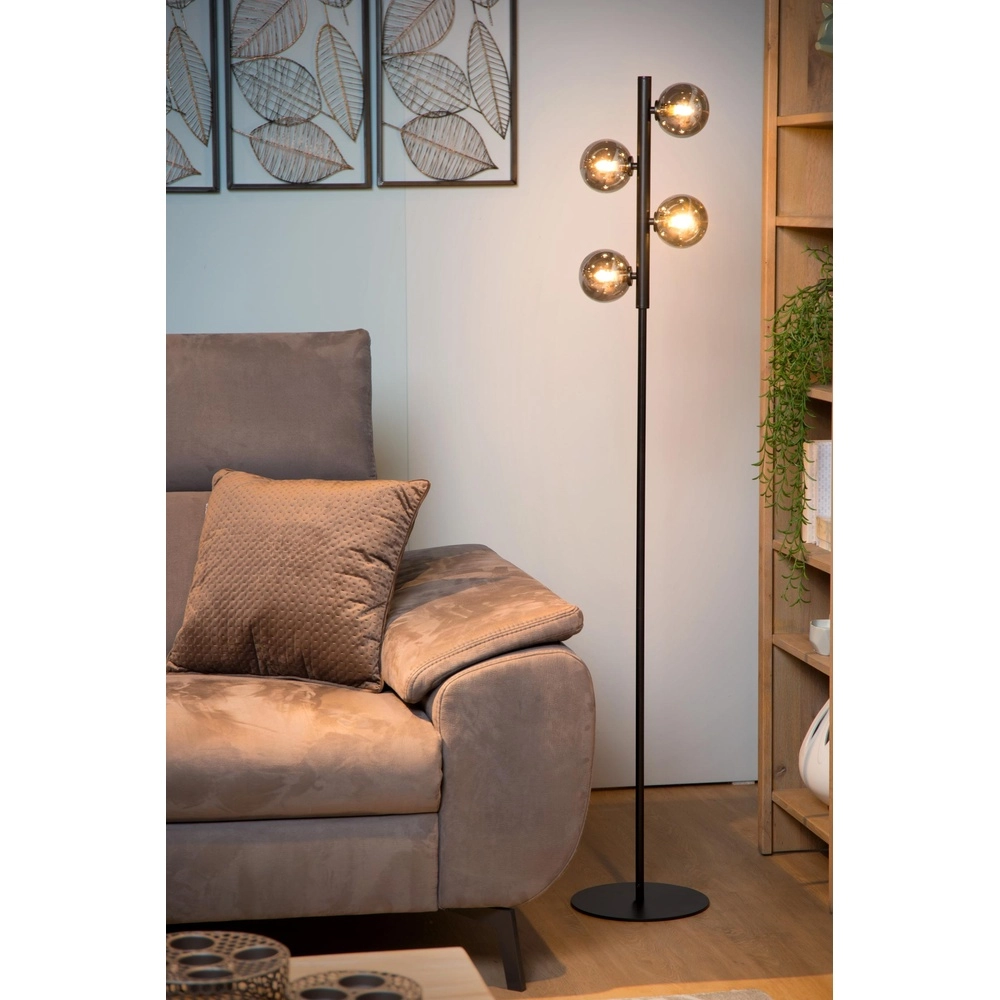 Vloerlamp Tycho zwart Lucide 5411212450999
